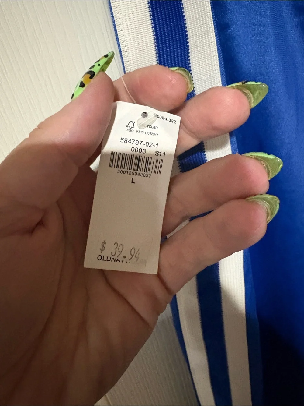 Old Navy Royal Blue Joggers with White Side Stripes